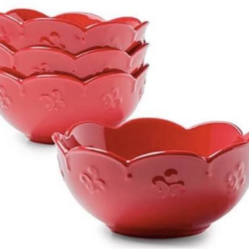 Princess House Marbella Red condiment Bowls Set
